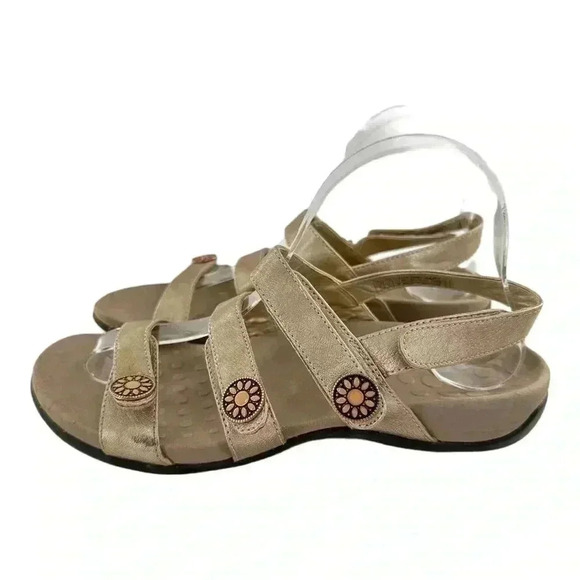 Vionic womens Cathy sandals size 7 38 bronze leather walking comfort orthopedic - Picture 4 of 12